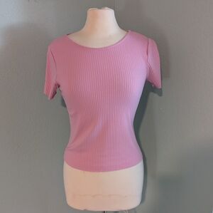 GB Pink Ribbed Women's Top